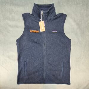 NWT Patagonia Better Sweater Fleece Vest Womens Medium Navy Blue (branded logo)